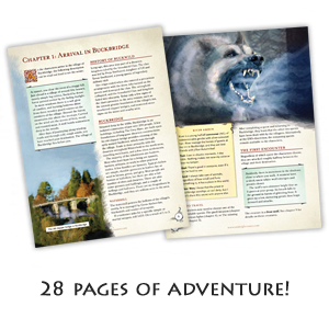 Pages from the D&D adventure Call of the Wild